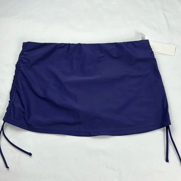 Island Escape New Women’s 12 Ruched Side Tie Skirted Swimsuit Bottom - Picture 1 of 11